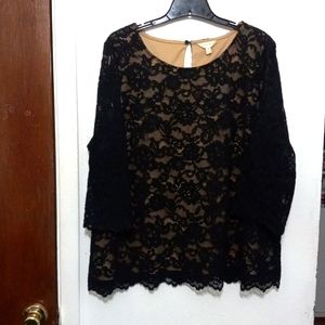 ADIVA BLACK LACE BLOUS